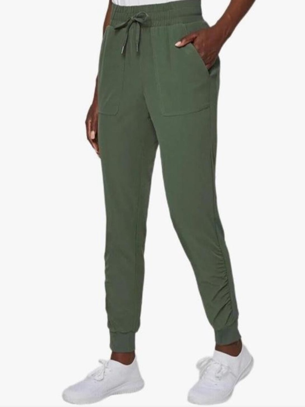 MONDETTA L Olive Green Performance Luxury Butter Soft Jogger Pants